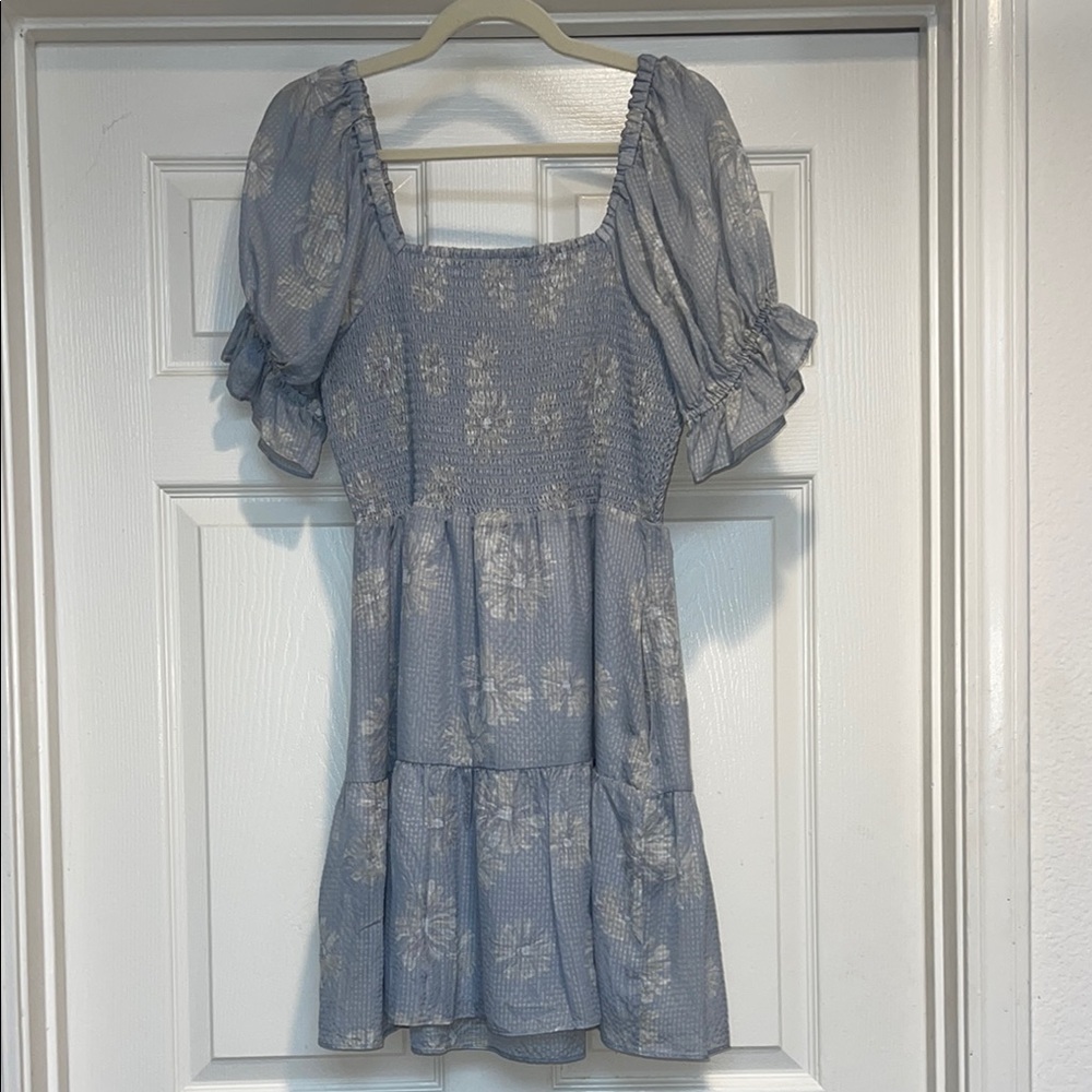 Madewell Silk Lucie Smocked Mini Dress in Moody Blooms - Picture 8 of 8